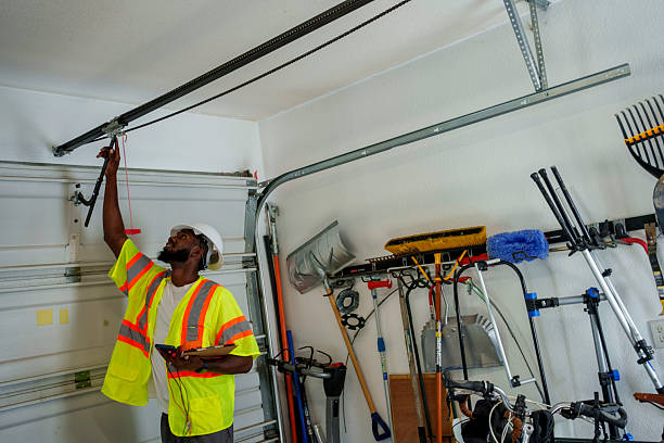 Professional Garage Door Panel Replacement technician working in Trenton, IL